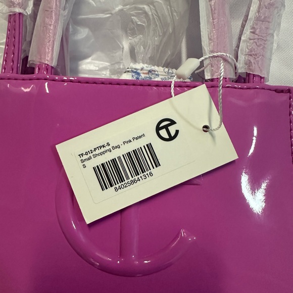 Telfar Small Shopping Bag in Pink Patent - Picture 10 of 14